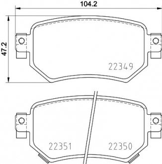 Гальмівні колодки (набір) HELLA 8DB355025561