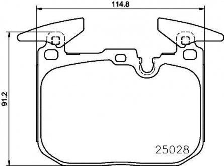 Колодки гальмівні (передні) BMW X1 (F48)/X2 (F39) 18- B47/B48 (Brembo) HELLA 8DB355025771