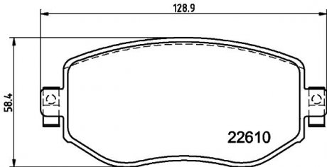 К-кт перед. тормозов. колодок Renault Megane IV 2015- HELLA 8DB355025851