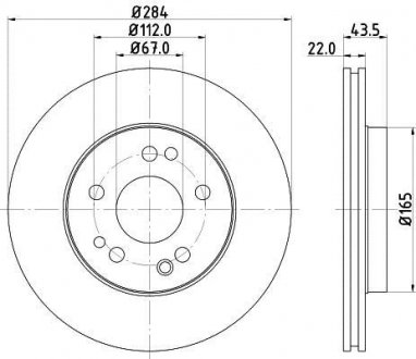 Тормозной диск HELLA 8DD355100941