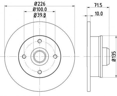 Тормозной диск HELLA 8DD355101661