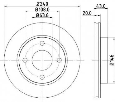 Тормозной диск HELLA 8DD355102231