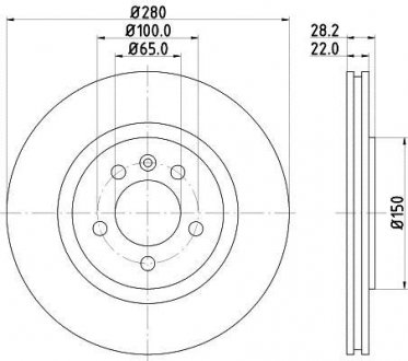 Тормозной диск HELLA 8DD355102741