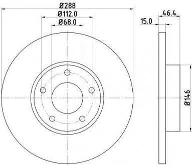 Тормозной диск HELLA 8DD355102781