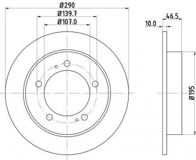 Тормозной диск HELLA 8DD355103611