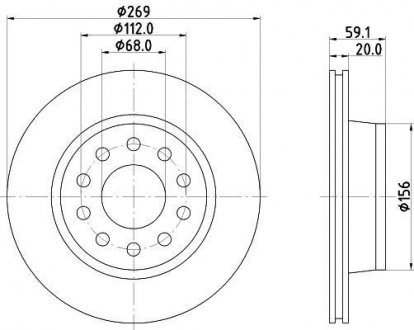 Тормозной диск HELLA 8DD355103851