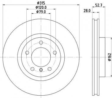 Тормозной диск HELLA 8DD355104111