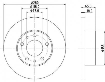 Тормозной диск HELLA 8DD355104391