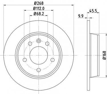 Тормозной диск 8DD 355 104-501 BEHR / HELLA 8DD355104501