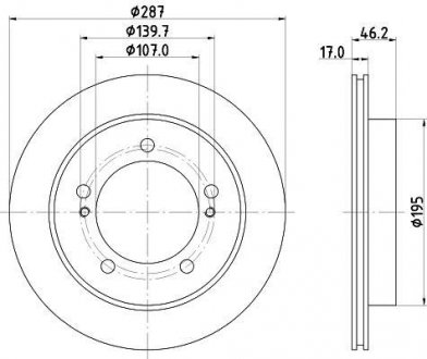 Тормозной диск HELLA 8DD355104771