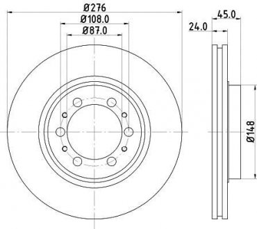 Тормозной диск HELLA 8DD355105131