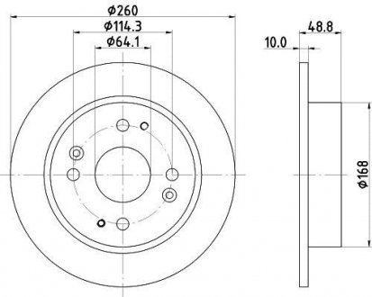 Тормозной диск HELLA 8DD355105311