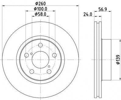 Тормозной диск HELLA 8DD355105321