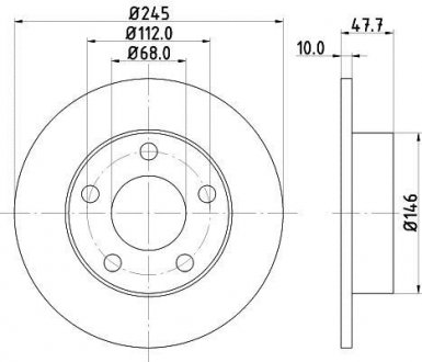 Тормозной диск HELLA 8DD355105681