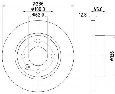 Тормозной диск HELLA 8DD355105871