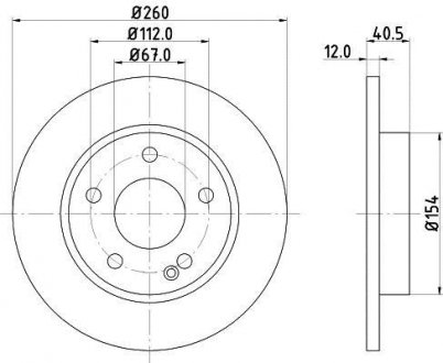 Тормозной диск HELLA 8DD355105971