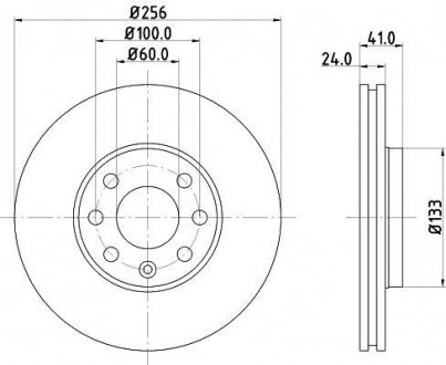 Гальмівний диск BEHR / HELLA 8DD 355 106-051