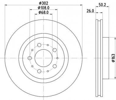 Тормозной диск HELLA 8DD355106131