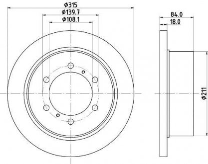 Тормозной диск HELLA 8DD355106221