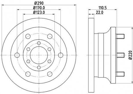 Тормозной диск HELLA 8DD355106361