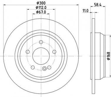 Тормозной диск HELLA 8DD355106891