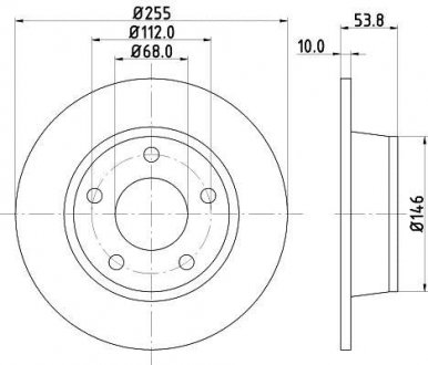 Тормозной диск HELLA 8DD355107351