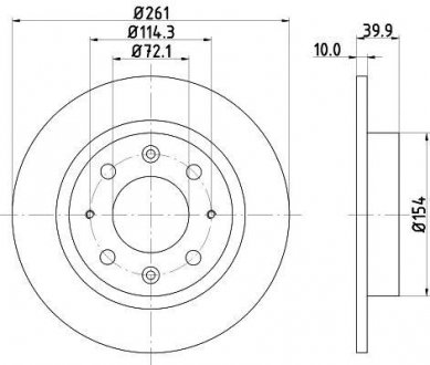 Тормозной диск HELLA 8DD355107371