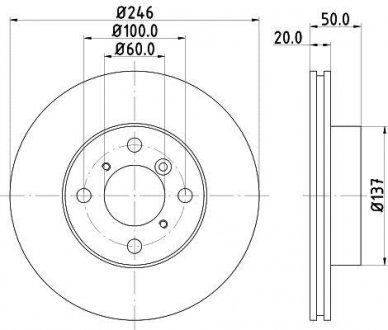 Тормозной диск HELLA 8DD355107391