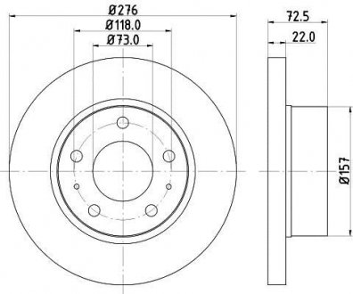 Тормозной диск HELLA 8DD355107401