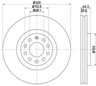 Тормозной диск HELLA 8DD355107631