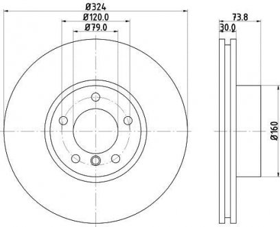 Тормозной диск HELLA 8DD355107711