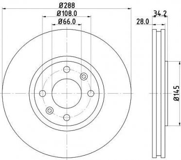 Тормозной диск HELLA 8DD355107841