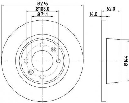 Тормозной диск HELLA 8DD355107851