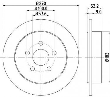 Тормозной диск HELLA 8DD355107921