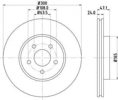 Тормозной диск BEHR / HELLA 8DD 355 108-041