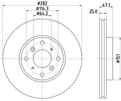 Тормозной диск HELLA 8DD355108131