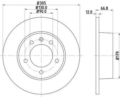 Тормозной диск HELLA 8DD355108291