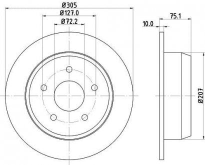 Тормозной диск HELLA 8DD355108611