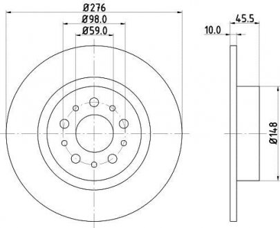 Тормозной диск HELLA 8DD355108731