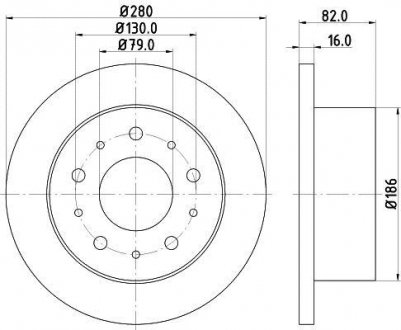 Тормозной диск HELLA 8DD355108981