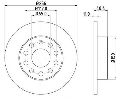 Тормозной диск 8DD 355 109-641 BEHR / HELLA 8DD355109-641