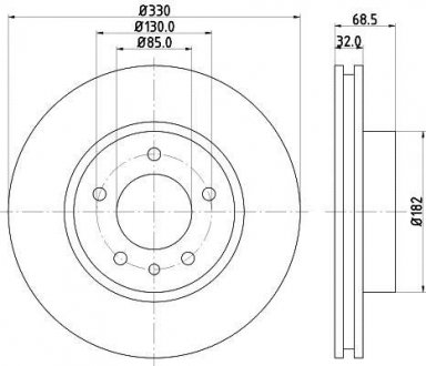 Тормозной диск 8DD 355 109-721 BEHR / HELLA 8DD355109721