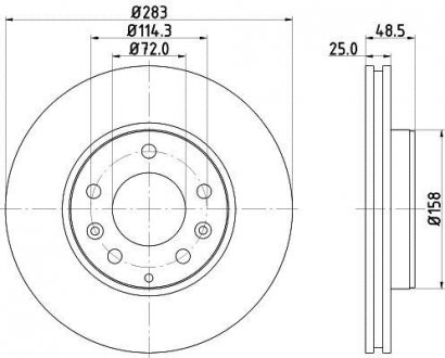 Тормозной диск HELLA 8DD355110361