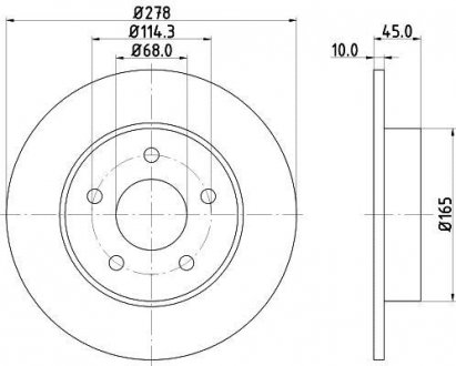 Тормозной диск HELLA 8DD355110401