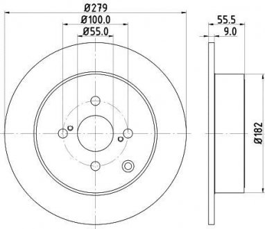 Тормозной диск HELLA 8DD355110511