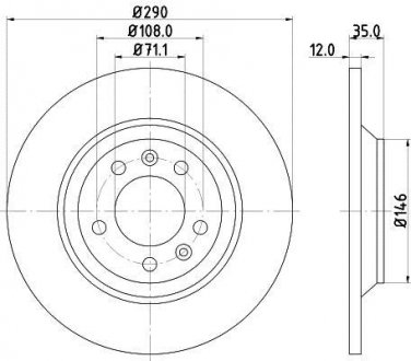 Тормозной диск HELLA 8DD355110801