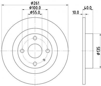 Тормозной диск HELLA 8DD355110861