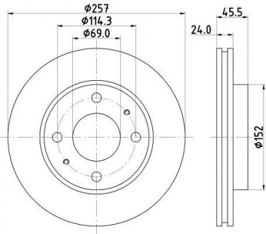 Тормозной диск HELLA 8DD355110931