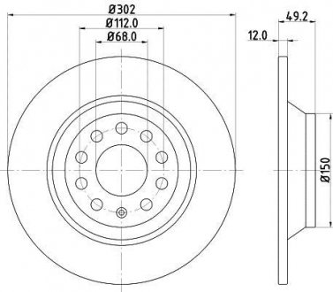 Тормозной диск HELLA 8DD355111181