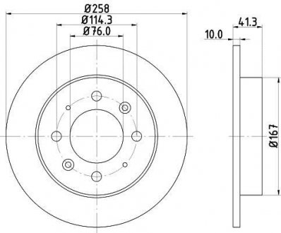 Тормозной диск HELLA 8DD355111451